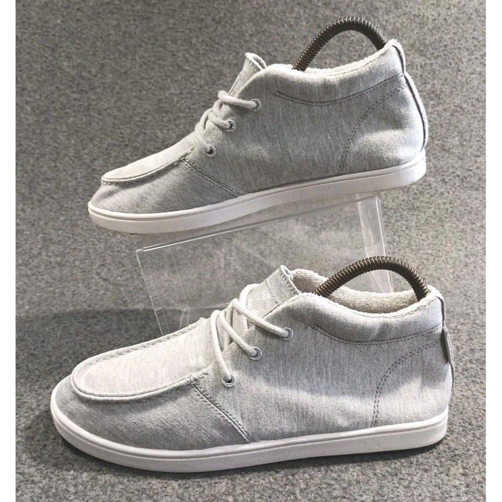 Roxy Women's Minnow Wally Mid Top Lace Up Jersey Shoe Gray Size 8